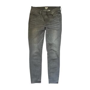 J. Crew Grey Denim Stretch Ankle Mid Rise Skinny Jeans Size 26